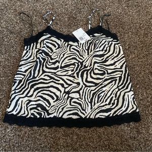 Forever 21 zebra print tank top